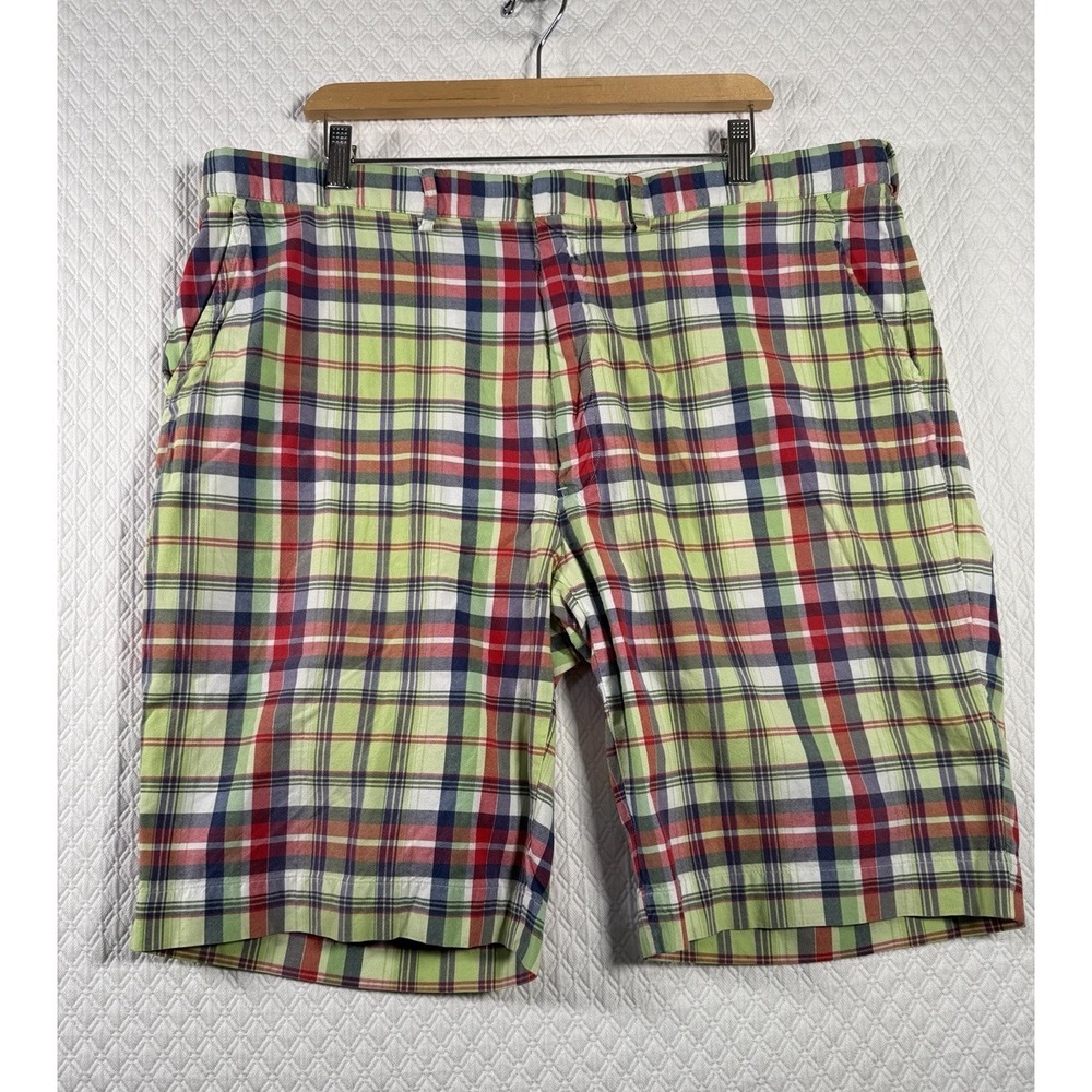 Ralph Lauren POLO Multi Plaid Golf Shorts Men 40 Golf 10" Bermuda Style Breathab